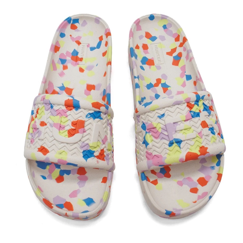 COLORFUL HUNTER WOMEN ORIGINAL MARBLE LIGHTWEIGHT MOULDED SLIDERS SANDALS